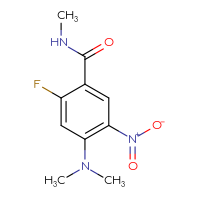 Chemical structure of 4-(dimethylamino)-2-fluoro-N-methyl-5-nitrobenzamide - CSSB01996908631