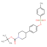Chemical structure of tert-butyl 4-{4-[(4-methylbenzenesulfonyl)oxy]phenyl}piperidine-1-carboxylate - CSSB21432515559
