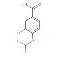 Chemical structure of 3-chloro-4-(difluoromethoxy)benzamide - CSSB00015964473