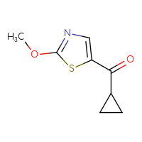 Chemical structure of 5-cyclopropanecarbonyl-2-methoxy-1,3-thiazole - CSSB00015100619
