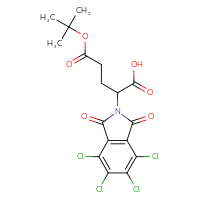 Chemical structure of 5-(tert-butoxy)-5-oxo-2-(4,5,6,7-tetrachloro-1,3-dioxo-2,3-dihydro-1H-isoindol-2-yl)pentanoic acid - CSSB00138411784