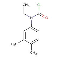 Chemical structure of N-(3,4-dimethylphenyl)-N-ethylcarbamoyl chloride - CSSB06256256135