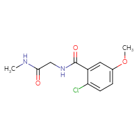 Chemical structure of 2-[(2-chloro-5-methoxyphenyl)formamido]-N-methylacetamide - CSSB06273449402