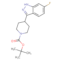 Chemical structure of tert-butyl 4-(6-fluoro-1H-indazol-3-yl)piperidine-1-carboxylate - CSSB00010167612
