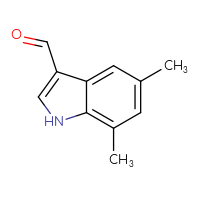 Chemical structure of 5,7-dimethyl-1H-indole-3-carbaldehyde - CSSB00009932330