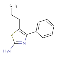 Chemical structure of 4-phenyl-5-propyl-1,3-thiazol-2-amine - CSSB00000013174