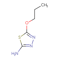 Chemical structure of 5-propoxy-1,3,4-thiadiazol-2-amine - CSSB00009850641