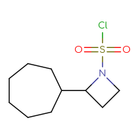 Chemical structure of 2-cycloheptylazetidine-1-sulfonyl chloride - CSSB00118356142