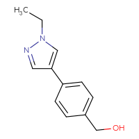 Chemical structure of [4-(1-ethyl-1H-pyrazol-4-yl)phenyl]methanol - CSSB00016851542