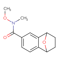 Chemical structure of N-methoxy-N-methyl-11-oxatricyclo[6.2.1.0²,⁷]undeca-2,4,6-triene-4-carboxamide - CSSB01395049948