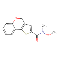 Chemical structure of N-methoxy-N-methyl-4H-thieno[3,2-c]chromene-2-carboxamide - CSSB00026315569