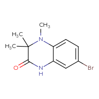 Chemical structure of 7-bromo-3,3,4-trimethyl-1,2,3,4-tetrahydroquinoxalin-2-one - CSSB00000719879