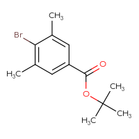 Chemical structure of tert-butyl 4-bromo-3,5-dimethylbenzoate - CSSB00011161244
