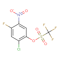 Chemical structure of 2-chloro-4-fluoro-5-nitrophenyl trifluoromethanesulfonate - CSSB06833319734