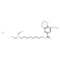 Chemical structure of 8-(diethylamino)octyl 3,4,5-trimethoxybenzoate hydrochloride - CSSB00000104092