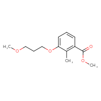 Chemical structure of methyl 3-(3-methoxypropoxy)-2-methylbenzoate - CSSB01996294211