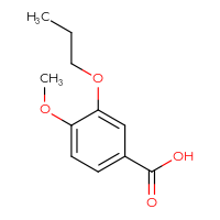 Chemical structure of 4-methoxy-3-propoxybenzoic acid - CSSB00011216085