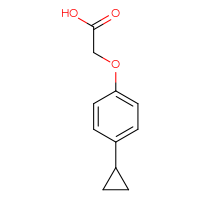 Chemical structure of 2-(4-cyclopropylphenoxy)acetic acid - CSSB00009926697