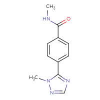 Chemical structure of N-methyl-4-(1-methyl-1H-1,2,4-triazol-5-yl)benzamide - CSSB02283619501