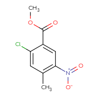 Chemical structure of methyl 2-chloro-4-methyl-5-nitrobenzoate - CSSB00012344716