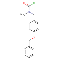 Chemical structure of N-{[4-(benzyloxy)phenyl]methyl}-N-methylcarbamoyl chloride - CSSB06256267004