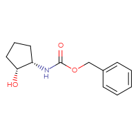 Chemical structure of benzyl N-[(1S,2R)-2-hydroxycyclopentyl]carbamate - CSSB00015555959