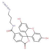 Chemical structure of N-(3-azidopropyl)-3',6'-dihydroxy-3-oxo-3H-spiro[2-benzofuran-1,9'-xanthene]-6-carboxamide - CSSB03436546567