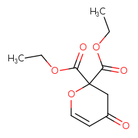 Chemical structure of 2,2-diethyl 4-oxo-3,4-dihydro-2H-pyran-2,2-dicarboxylate - CSSB06630657852