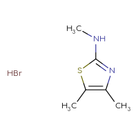 Chemical structure of N,4,5-trimethyl-1,3-thiazol-2-amine hydrobromide - CSSB00025737730