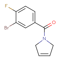 Chemical structure of 1-(3-bromo-4-fluorobenzoyl)-2,5-dihydro-1H-pyrrole - CSSB00015296837
