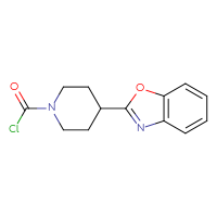 Chemical structure of 4-(1,3-benzoxazol-2-yl)piperidine-1-carbonyl chloride - CSSB21224773428