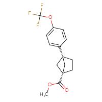 Chemical structure of methyl (1r,4r)-4-[4-(trifluoromethoxy)phenyl]bicyclo[2.1.1]hexane-1-carboxylate - CSSB20591804357