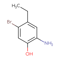 Chemical structure of 2-amino-5-bromo-4-ethylphenol - CSSB00135285923