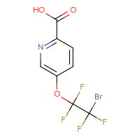 Chemical structure of 5-(2-bromo-1,1,2,2-tetrafluoroethoxy)pyridine-2-carboxylic acid - CSSB06741647779
