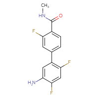 Chemical structure of 5'-amino-2',3,4'-trifluoro-N-methyl-[1,1'-biphenyl]-4-carboxamide - CSSB06586377704