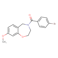 Chemical structure of 4-(4-bromobenzoyl)-8-methoxy-2,3,4,5-tetrahydro-1,4-benzoxazepine - CSSB00068887022