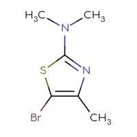 Chemical structure of 5-bromo-N,N,4-trimethyl-1,3-thiazol-2-amine - CSSB00000731379