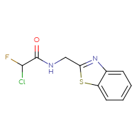 Chemical structure of N-[(1,3-benzothiazol-2-yl)methyl]-2-chloro-2-fluoroacetamide - CSSB06835381662