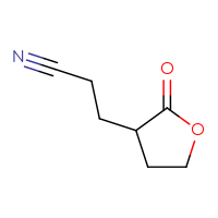 Chemical structure of 3-(2-oxooxolan-3-yl)propanenitrile - CSSB00134652407