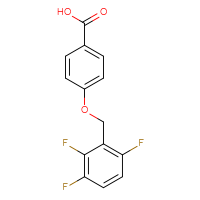 Chemical structure of 4-[(2,3,6-trifluorophenyl)methoxy]benzoic acid - CSSB06327491022