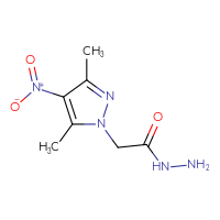 Chemical structure of 2-(3,5-dimethyl-4-nitro-1H-pyrazol-1-yl)acetohydrazide - CSSB00000189967