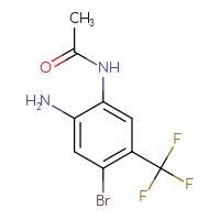 Chemical structure of N-[2-amino-4-bromo-5-(trifluoromethyl)phenyl]acetamide - CSSB00010204493