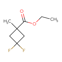Chemical structure of ethyl 3,3-difluoro-1-methylcyclobutane-1-carboxylate - CSSB00010742780