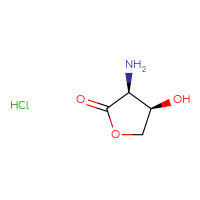 Chemical structure of (3S,4R)-3-amino-4-hydroxyoxolan-2-one hydrochloride - CSSB00102719012