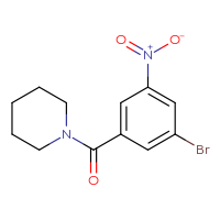 Chemical structure of 1-(3-bromo-5-nitrobenzoyl)piperidine - CSSB00001319480
