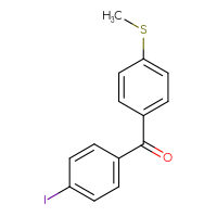 Chemical structure of (4-iodophenyl)[4-(methylsulfanyl)phenyl]methanone - CSSB00000376936