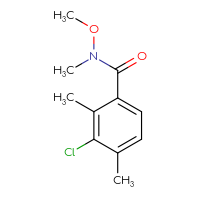 Chemical structure of 3-chloro-N-methoxy-N,2,4-trimethylbenzamide - CSSB14997483864