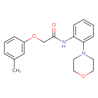 Chemical structure of 2-(3-methylphenoxy)-N-[2-(morpholin-4-yl)phenyl]acetamide - CSSB00026088634