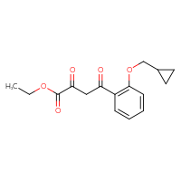 Chemical structure of ethyl 4-[2-(cyclopropylmethoxy)phenyl]-2,4-dioxobutanoate - CSSB21495892635