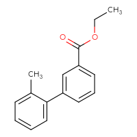 Chemical structure of ethyl 2'-methyl-[1,1'-biphenyl]-3-carboxylate - CSSB00102649995